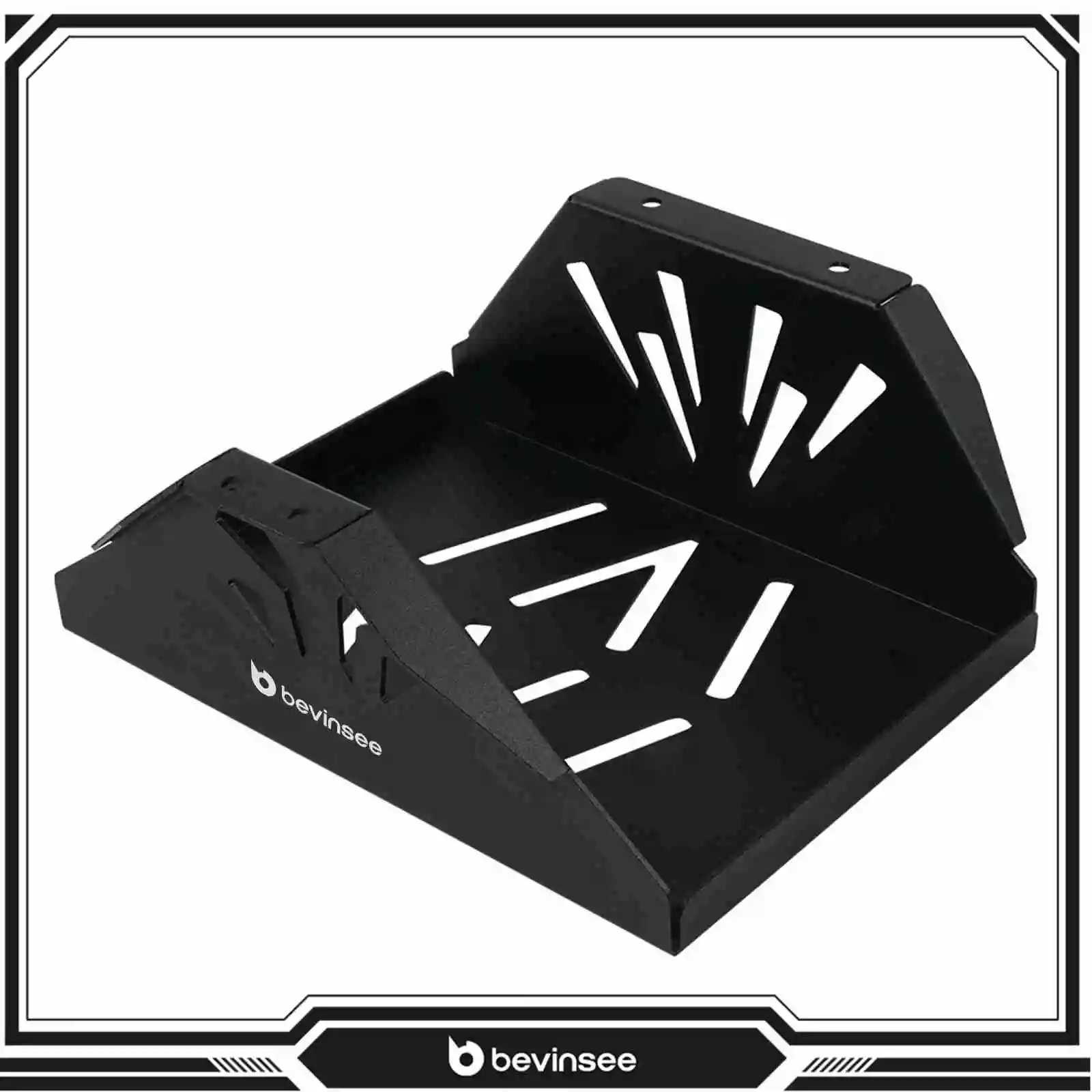 

BEVINSEE Aluminum Battery Hold Down Tray Box Mount For Optima Group 34 Battery Blue/Red/Yellow Top Battery 34 34/78