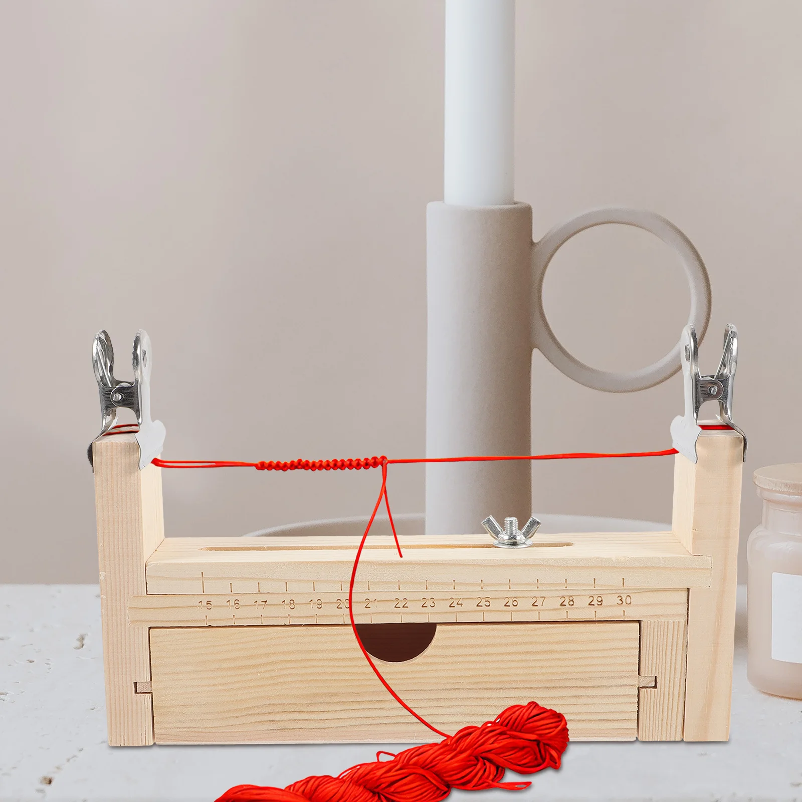 

Bracelet Rack Wood Weaving Diy Craft Tool Kit Brown Stainless Steel Umbrella Rope Outdoor Sports Lanyards Maker