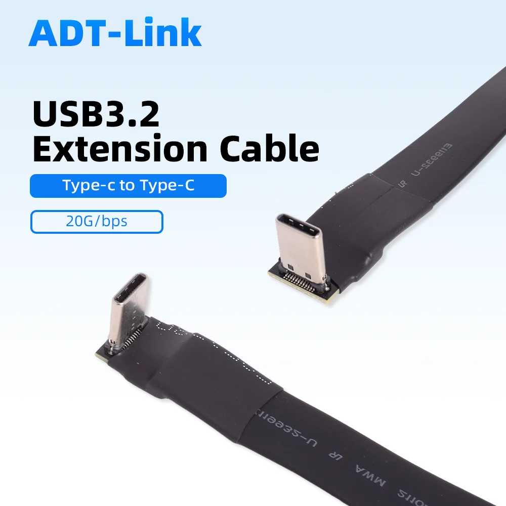 Кабель-переходник USB 3.2 «папа» на «папа» Type-C Gen2x2 20 Гбит/с Высокоскоростной мини-удлинитель для 3A мобильных телефонов, планшетов, настройки