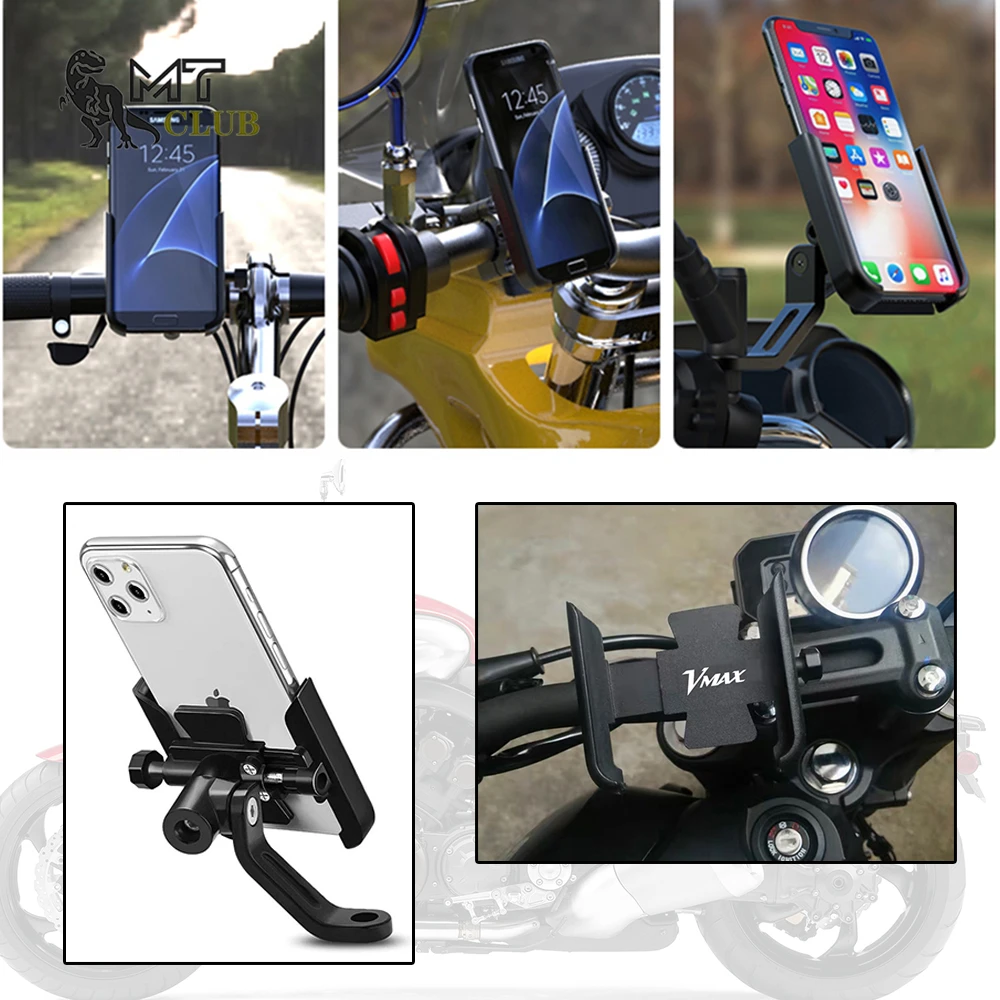 New For YAMHA VMAX1200 VMAX1700 VMAX 1200 1700 Universal Motorcycle Accessories Handlebar Mobile Phone Holder GPS stand bracket