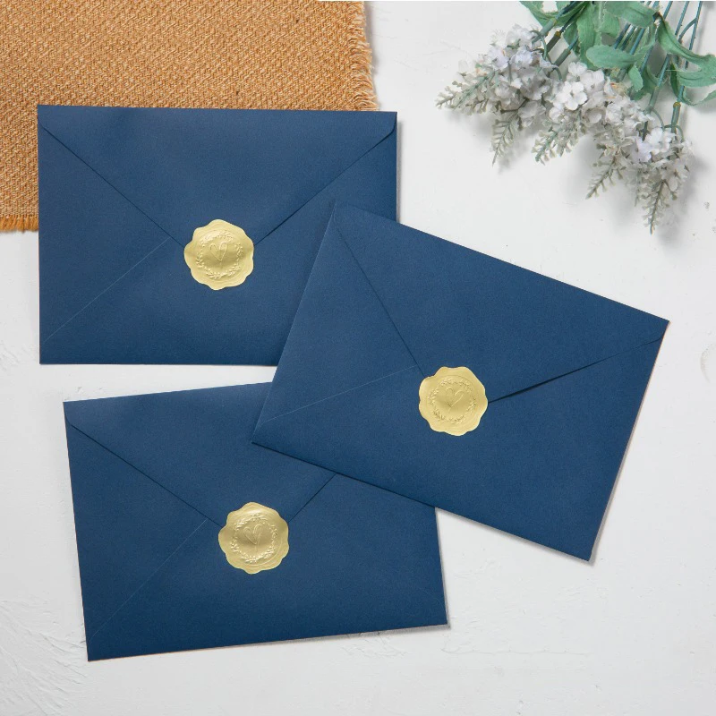 50pcs/lot Green 18x13cm Envelopes for Wedding Invitations Business Autohesion 120g Paper Stationery Supplies Storage Bag