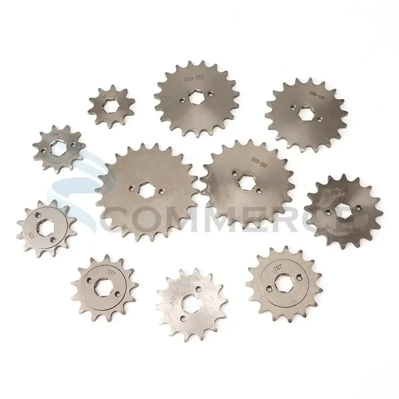 520# 20MM 10 11 12 13 14 15 16 18 19 20 21 22T Tooth Front Engine Sprocket Chain for 150 200 250cc ATV Quad Dirt Bike Motorcycle