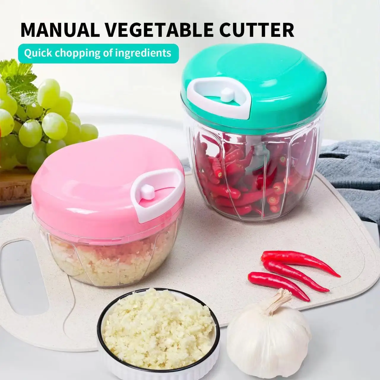 

Multifunctional vegetable cutter Auxiliary food meat grinder household garlic puller garlic rammer garlic puree tool