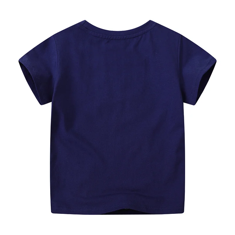 Jumping Meters 2-7T Summer Boys Tshirts Night Glow Cartoon Hot Selling Toddler Animals Children's Clothes Kids Tees Tops