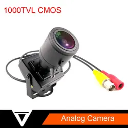 Zoom varifocale da 2.8-12mm 1000TVL Video analogico a colori scatola di sicurezza domestica telecamera di sorveglianza CCTV CVBS Mini telecamera di presa per auto