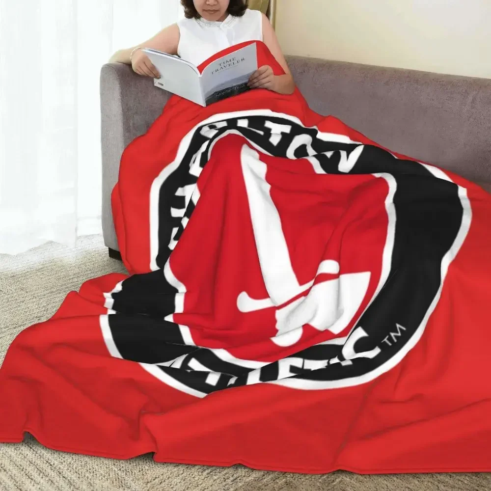 

Red Camping Flannel Throw Blanket Soft Warm Football Blanket Chair Sofa Bed Custom Bedspread Birthday Gift