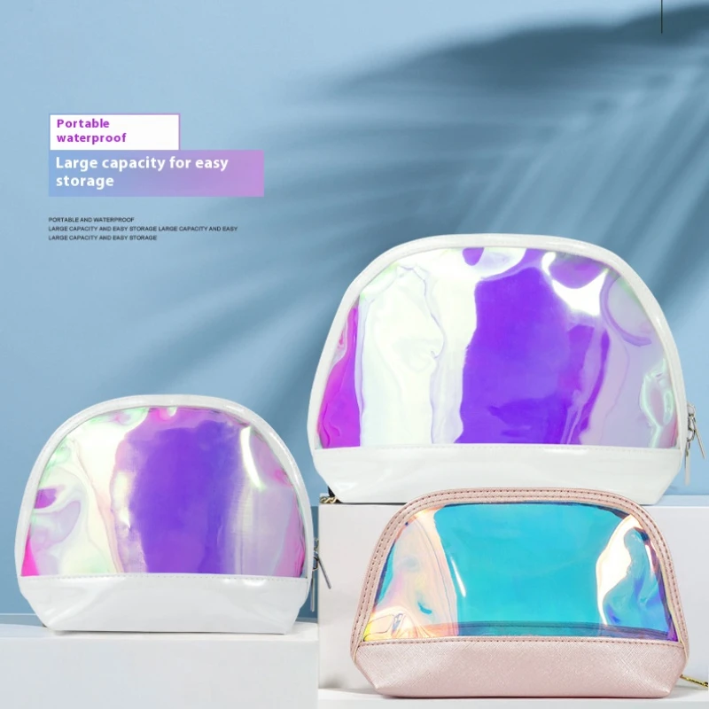 

Luxury Ladies Cosmetics Bag - High Texture Laser Transparent Travel Wash Bag