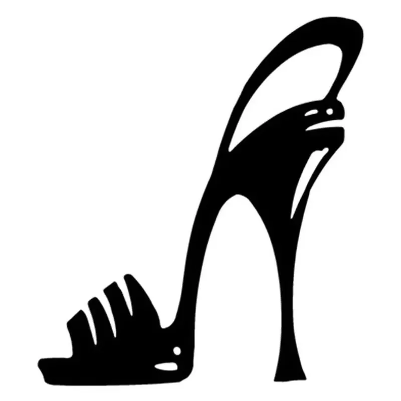 

13 * 15 cm high heels cartoon stylish design window bumper motorcycle accessories decorative vinyl car stickers