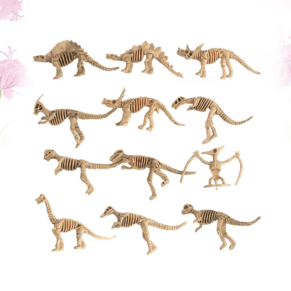 24 pezzi decorazione dinosauro mini set di plastica insegnamento delle scienze educative simulazione design vivido presa sicura