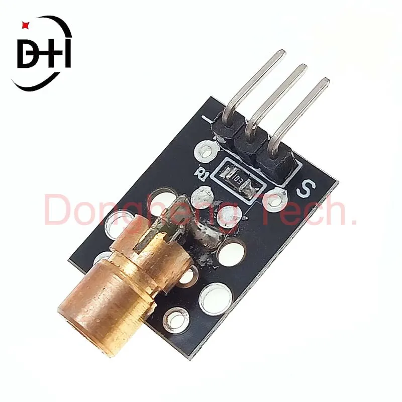 5PCS 650nm Laser sensor Module 6mm 5V 5mW Red KY-008 Laser Dot Diode Copper Head for new