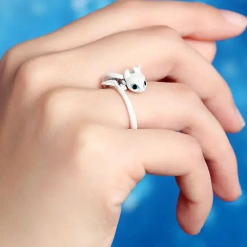 Dragon Taming Master Anime Niedliche Zahnlos-Halskette, Ohrstecker, Ring, Brosche, Nischen-Accessoires für Paare, Geschenke für Sie und Ihn – Detail 14