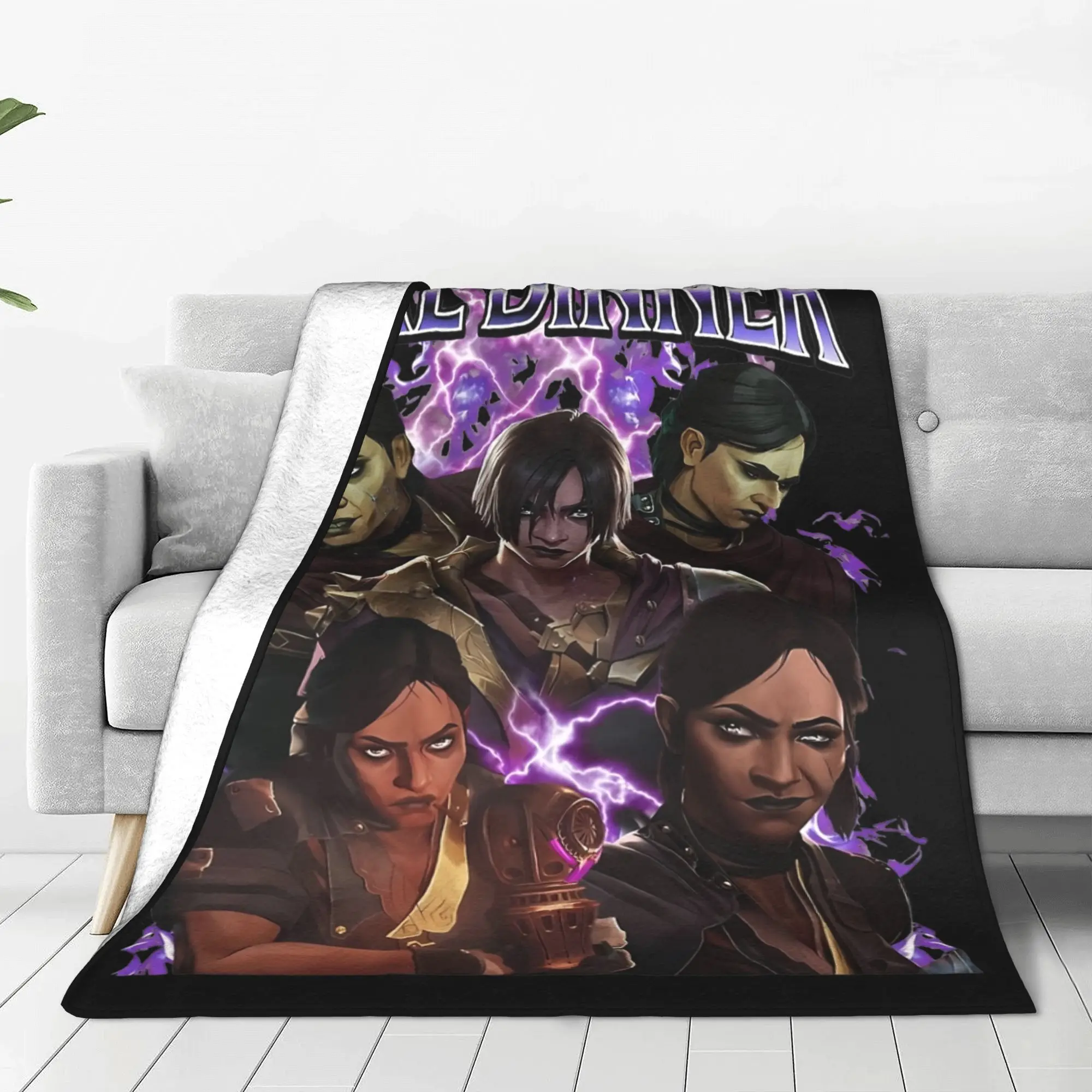 Sevika Arcane Movie Character Blankets Flannel L-Leagues of Legend Game Ultra-Soft Throw Blanket for Bed Car Plush Thin Quilt