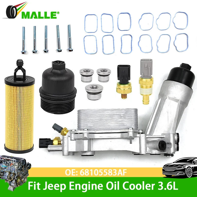 

Engine Parts Oil Cooler Filter Car Adapter for Jeep Dodge Journey Charger Ram Grand Cherokee Challenger 3.6L V6 OE: 68105583AF