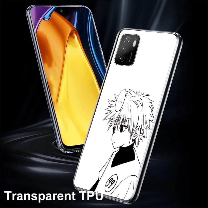 Black White HXH X Hunter Case Phone Cover for Xiaomi Poco X3 Nfc X5 X6 X7 X4 Gt F7 Ultra F6 F5 Pro F4 F3 M5S M4 M6 M3 Trend Fund view 2