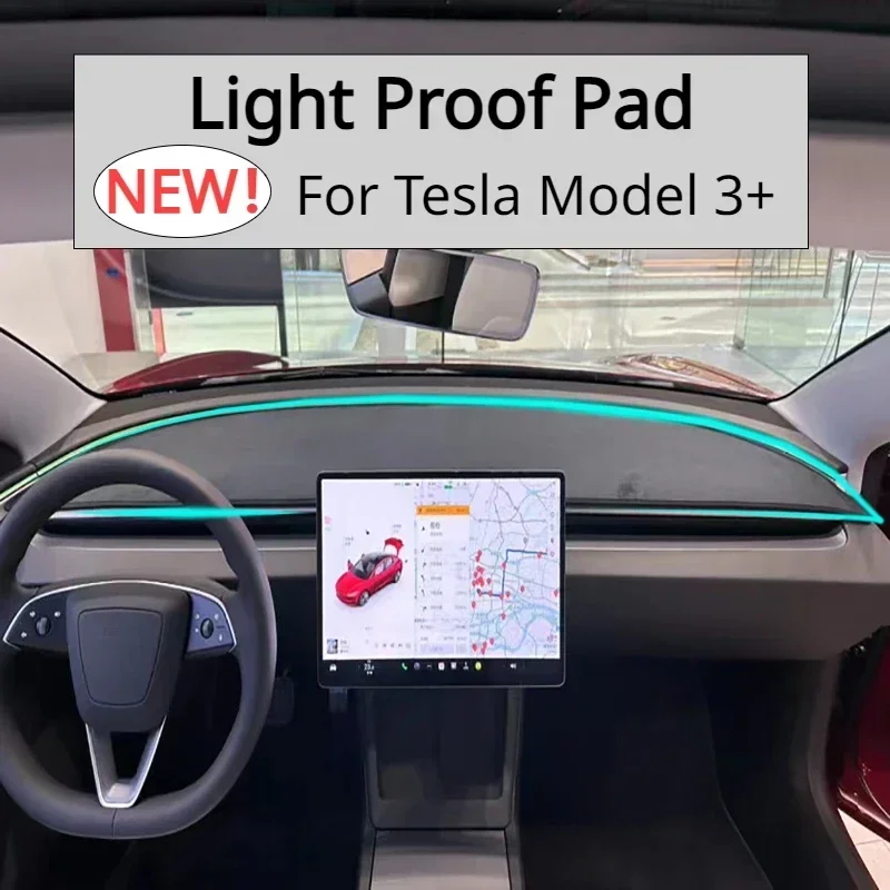 Light Proof Pad for Tesla Model 3  Highland 2024 Dashboard Mat Cover Heat Insulation Protective Pad Sunshade Mats Accessories