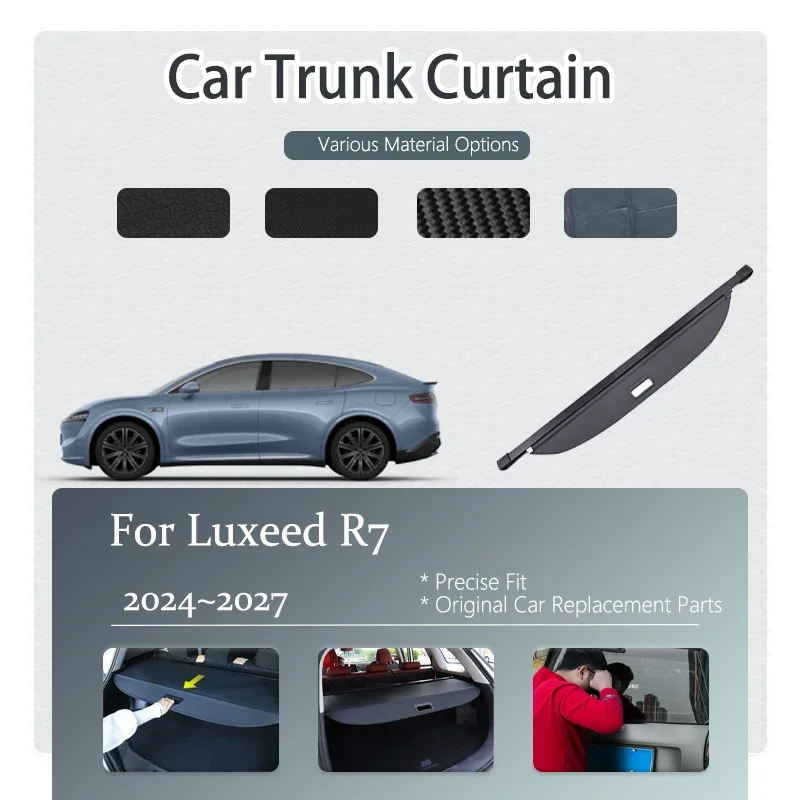 

Car Rear Trunk Curtain Cover For Luxeed R7 2024 2025 2026 2027 Retractable Rack Partition Shelter Privacy Shade Auto Accessories