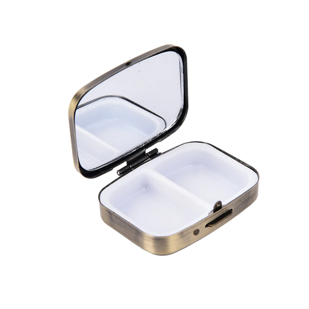 Metal Pill Box Medicine Organizer Container Jewellery Case Storage Holder Medicine Pill Case Holder Organizer Vitamin Container