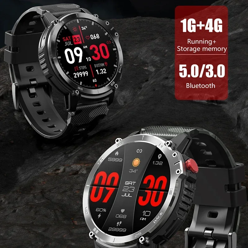 

Military C22 Men's Smart Watch BT Call 4GB ROM Fitness Tracker 3ATM Waterproof Sport Smartwatch for Xiaomi Huawei IOS Phone 2023