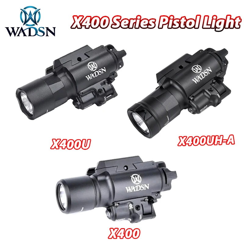 

Тактический фонарик Surefire X400 X400V X400U X300, красный/зеленый, WADSN, фонарик для страйкбола, пистолета, охотничьего разведчика, светодиодный стробоскоп, подходит для рейки 20 мм
