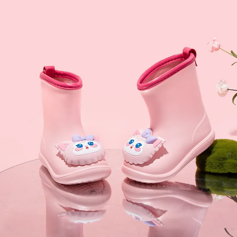 Scarpe da pioggia per bambini attrezzatura da pioggia leggera per esterni ragazzi colorati Cute Cartoon Girls Outdoor Baby Water Shoe