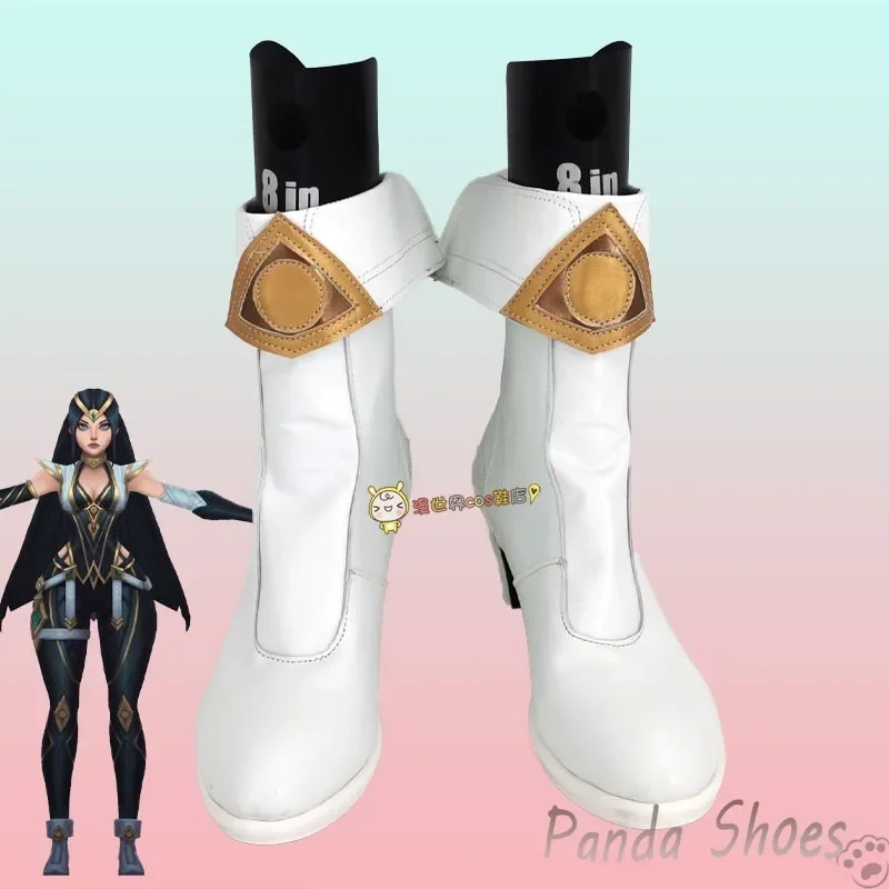 

LOL Irelia Cosplay Shoes Comic Anime Game League of Legends Cos White Boots Cosplay Costume Prop Shoes for Con Halloween Party