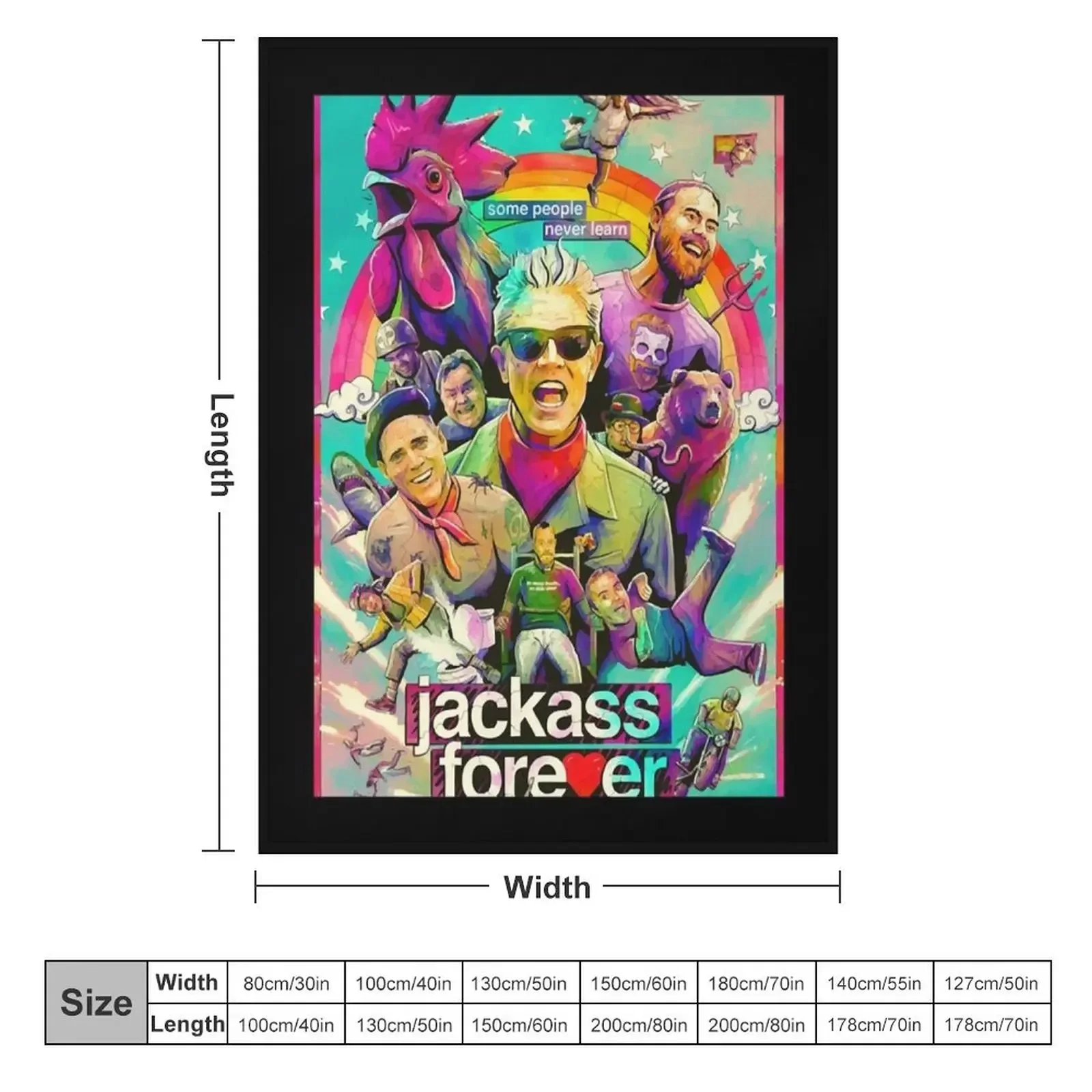 Lover Gift The Movie Jackass Stunts Video Gamer Throw Blanket Warm Custom Polar manga Blankets