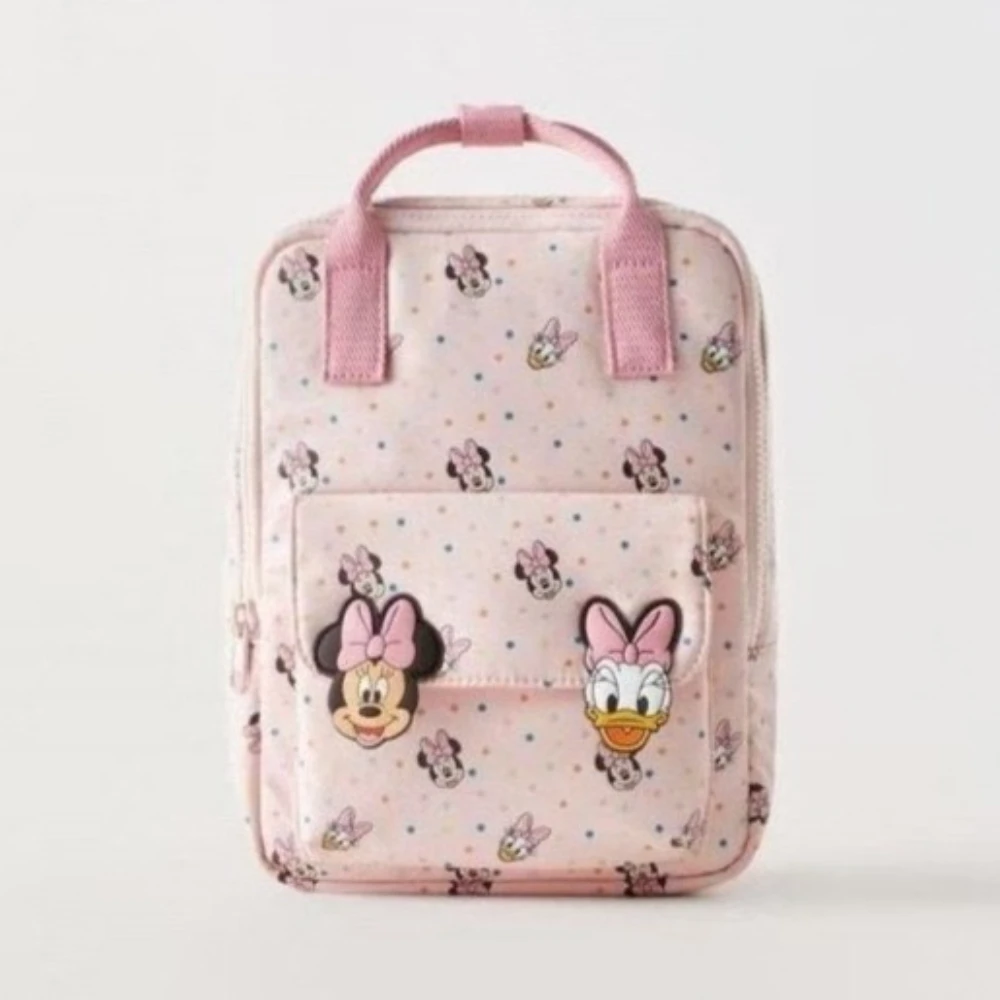 Neue Disney Pink Taschen für Kinder Mickey Mouse Bedrucktes Design Trendiger Rucksack Niedlicher Kinderrucksack Geschenk für Mädchen