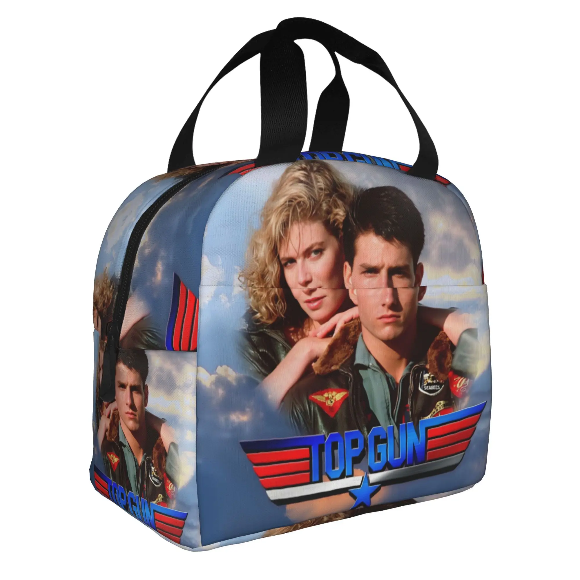 Air Force Fighter Jets Top Gun Insulated Lunch Bags for Maverick Film Resuable Cooler Thermal Bento Box Outdoor Camping Travel
