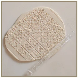 Non-stick Acrylic Baking Rolling Pin with Design, Cookies, Clay and Art Projects, Fondant Decoration