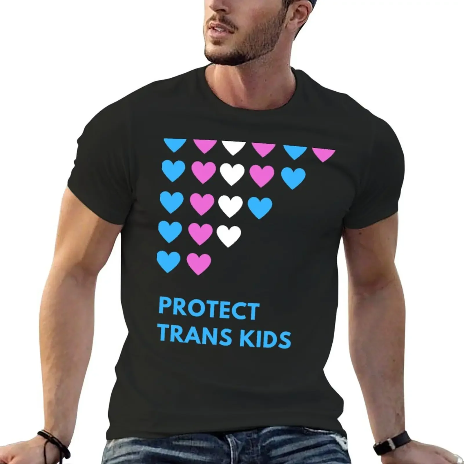 

Protect Trans Kids- HeartsClassic T-Shirt cotton graphic tees customizeds mens workout shirts