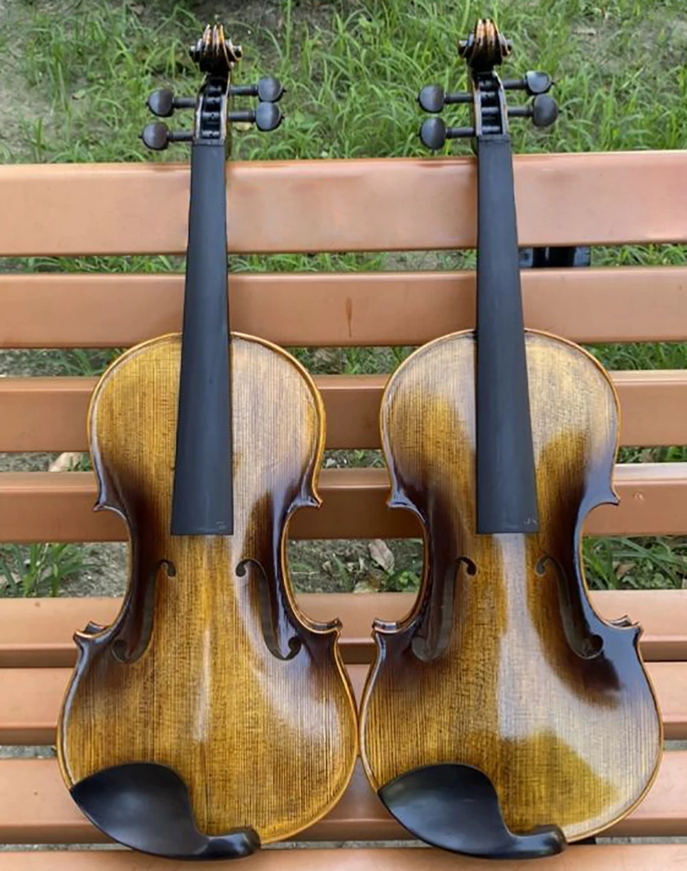 Violino Beethoven esculpido à mão 4/4 Stradivarius 1716 Flame Maple violino Profissional Violino com estojo