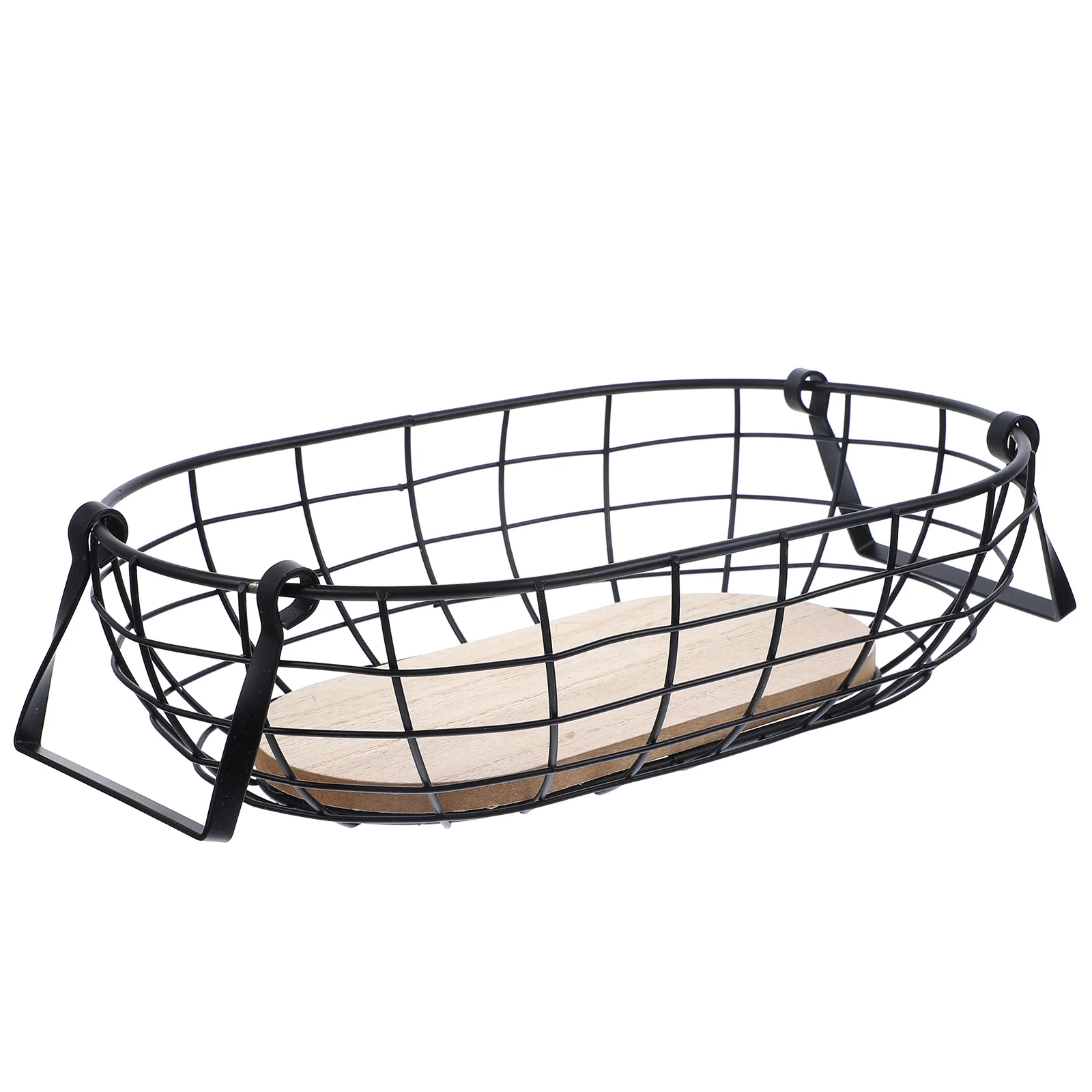 

1Pcs Storage Basket Iron Creative Fruit Container Brown Kitchen Living Room Snack Organizer Multi-Functional Sundries
