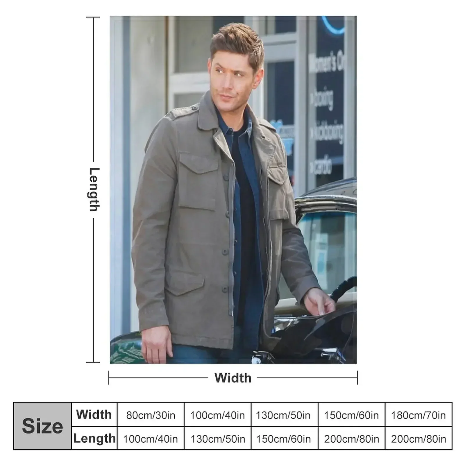 Jensen Ackles Throw Blanket Thermals For Travel Personalized Gift bed plaid Blankets