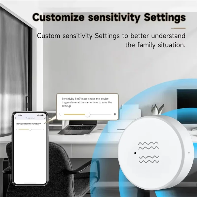 

B04C-4PCS Tuya Zigbee умный датчик вибрации мониторинг в реальном времени сигнализация обнаружения дверей и окон умная домашняя система безопасности