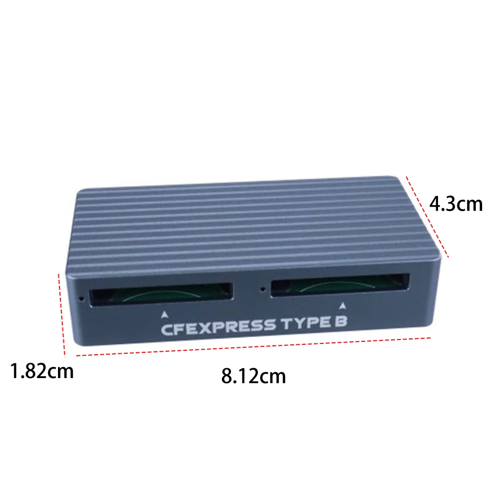 Adaptor kartu tipe B jenis CFexpress Slot ganda 40Gbps CF Express Reader pasang dan Mainkan pembaca kartu CF Express untuk kartu tipe B CFexpress