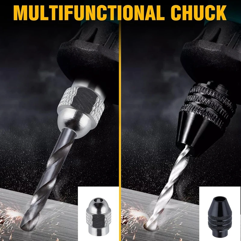 

15PCS Drill Chuck Collet Set Rotary Collet Nuts Set 0.5-3.2Mm Shank Replacement 4486 Rotary Tool Change Chuck Accessory