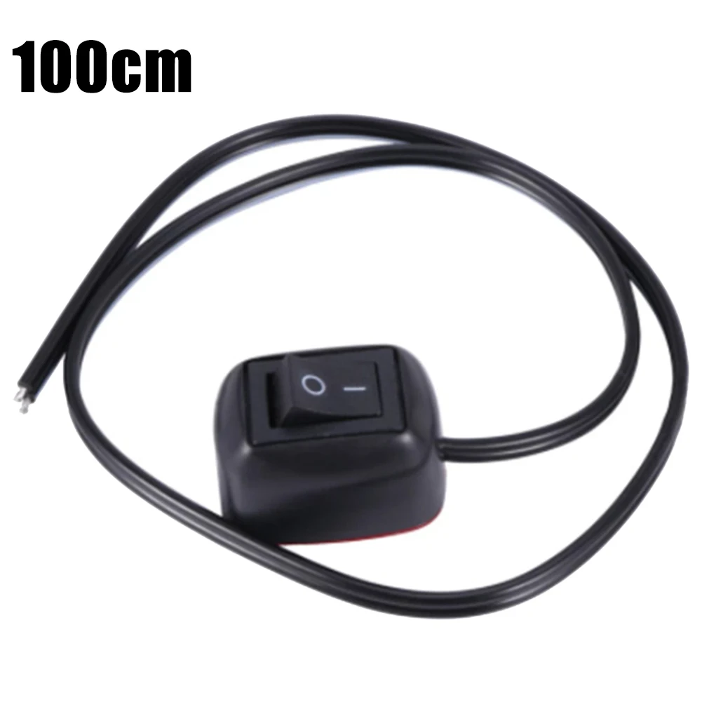 12V/24V Power Off Switch Car Boats Button Switch Battery Disconnect Switch 60/100cm For Fog Lamp Black