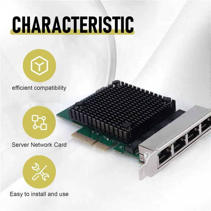Delicate Texture-3X PCIE X4 2.5G Gigabit Network Card RTL8125B 4 Port Ethernet Network Card Desktop Server Network Card