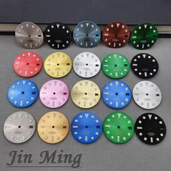 High Quality 28.5mm Silver Gold Black Pink Date Window Blue Green Luminous Aseptic Dial Fit NH35 /NH36/4R/7S Automatic Movement