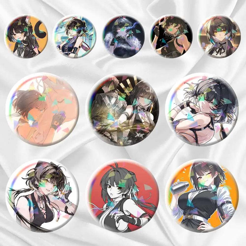 

Rover Wuthering Waves WUWA Frover 75mm 44mm 25mm Brooch Backpack Hat Pins Accessories Toys Badge
