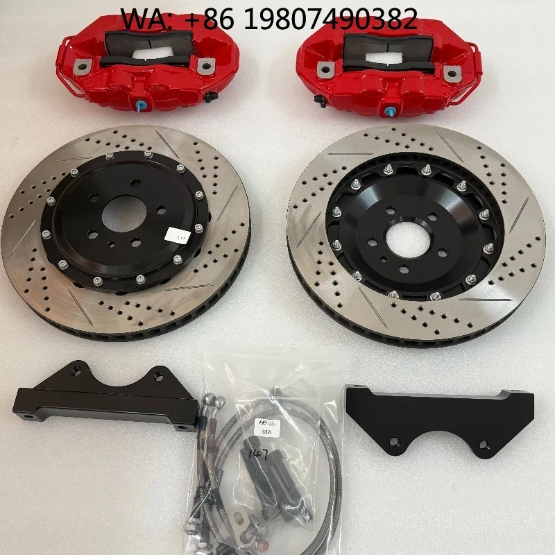 

Rear 4 Pots Brake Caliper Kit 380*28mm Hole Line Disc High Performance Racing Brake System Parts