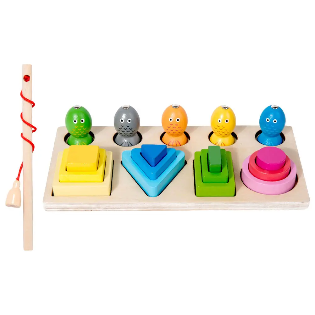 

1Set Wooden Stacking Matching Montessori Shape Sorting Cognition Educational Game for Kids Preschool Learning Hand Eye
