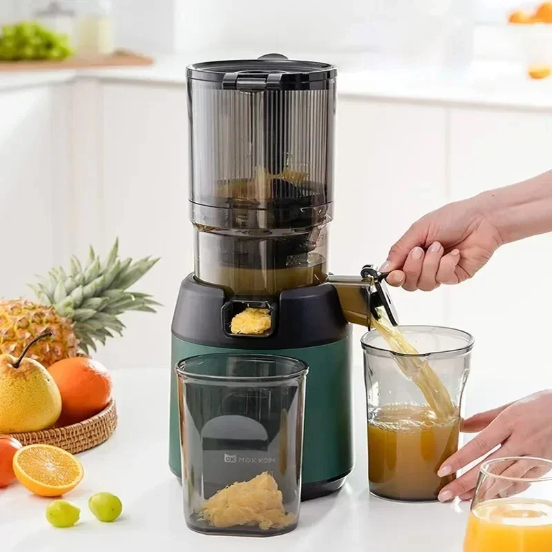 

Máquina elétrica Juicer de frutas Juicer lento, extrator de imprensa fria, filtro livre, lavagem fácil, calibre grande, espremed