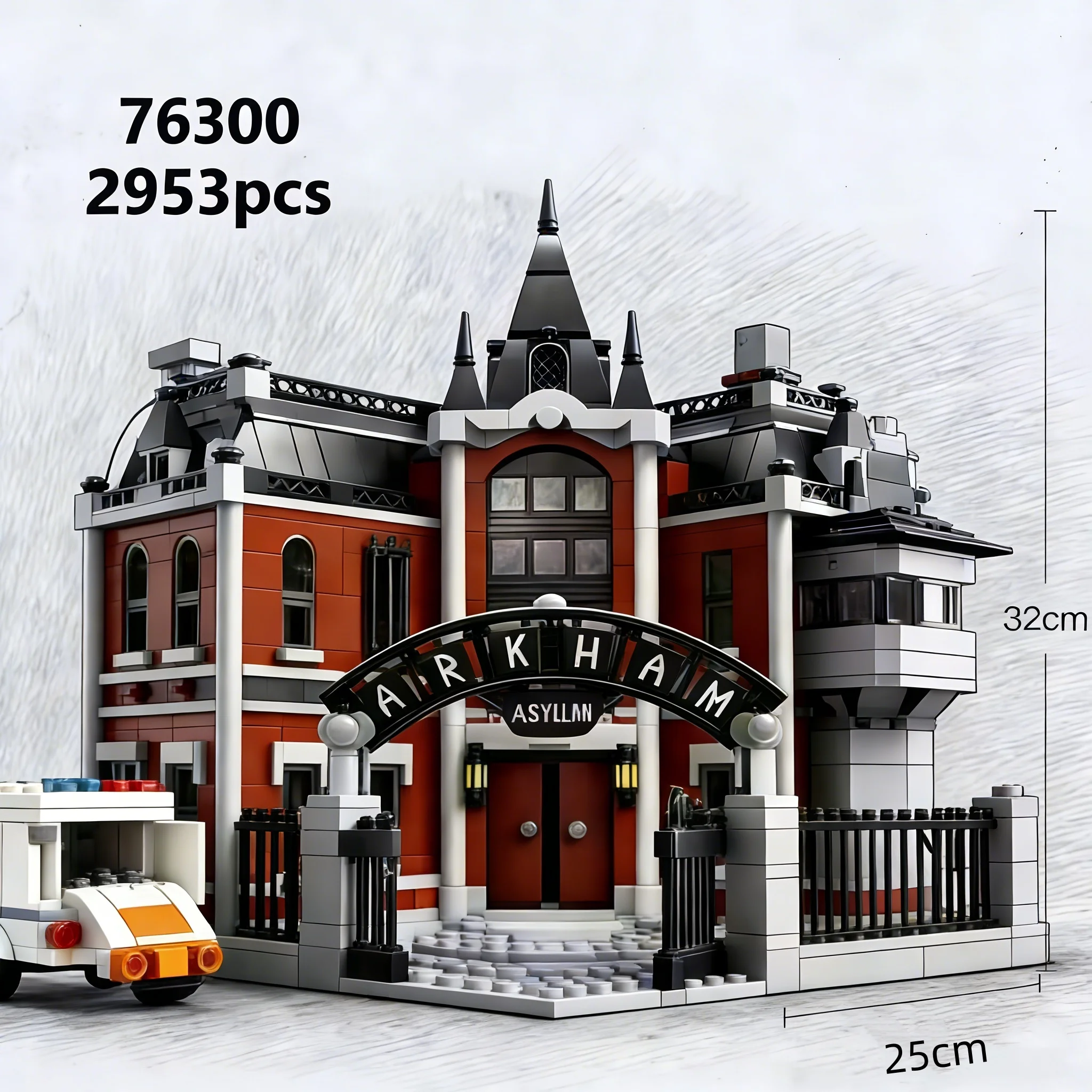 2026 NEW2953PCS Arkham Asylum building model,suitable as a birthday gift, collection item or decorativepiece for adults