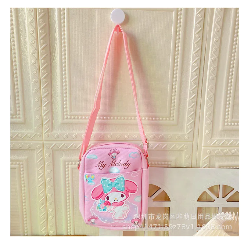 

1pcs cute mobile phone bag change earphone money storage bag diagonal span bag shoulder backpack
