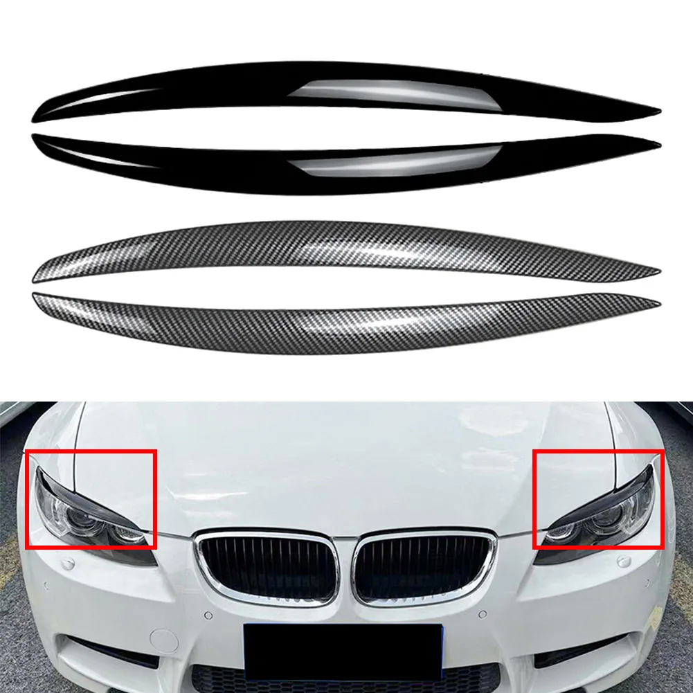 1Pair Car Headlight Headlamp Eyelids Eyebrow Cover Decoration Trim For BMW E92 E93 3 Series 2 Door Couple M3 2005-2013