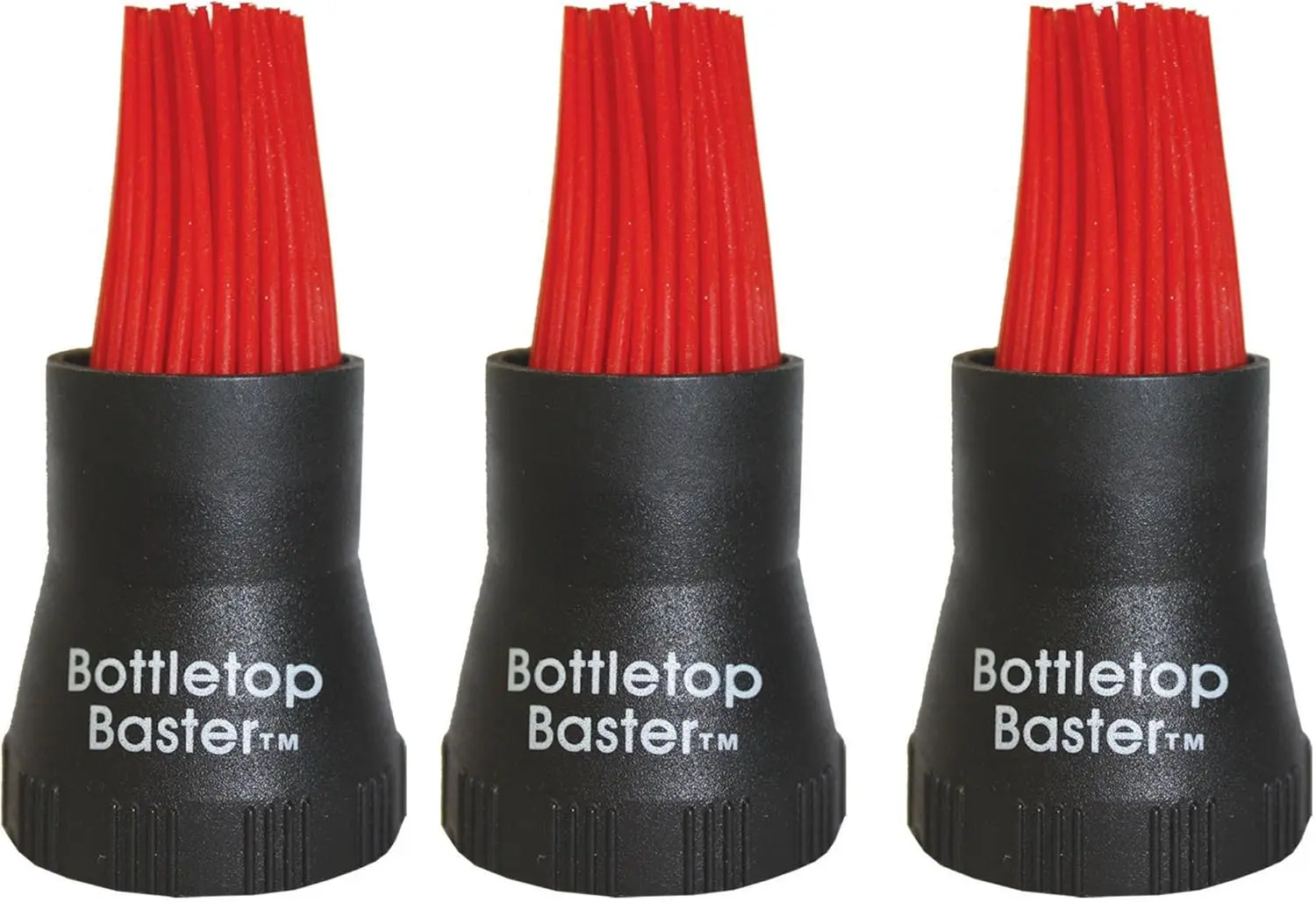 Dispensador de salsa de silicona para barbacoa, fácil de verter, paquete de 3, negro