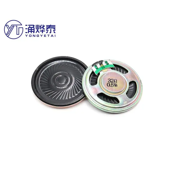 YYT 5PCS Diameter 40MM 16 ohm 32 ohm 0.5W speaker iron shell magnetic ultra-thin toy voice small speaker speaker