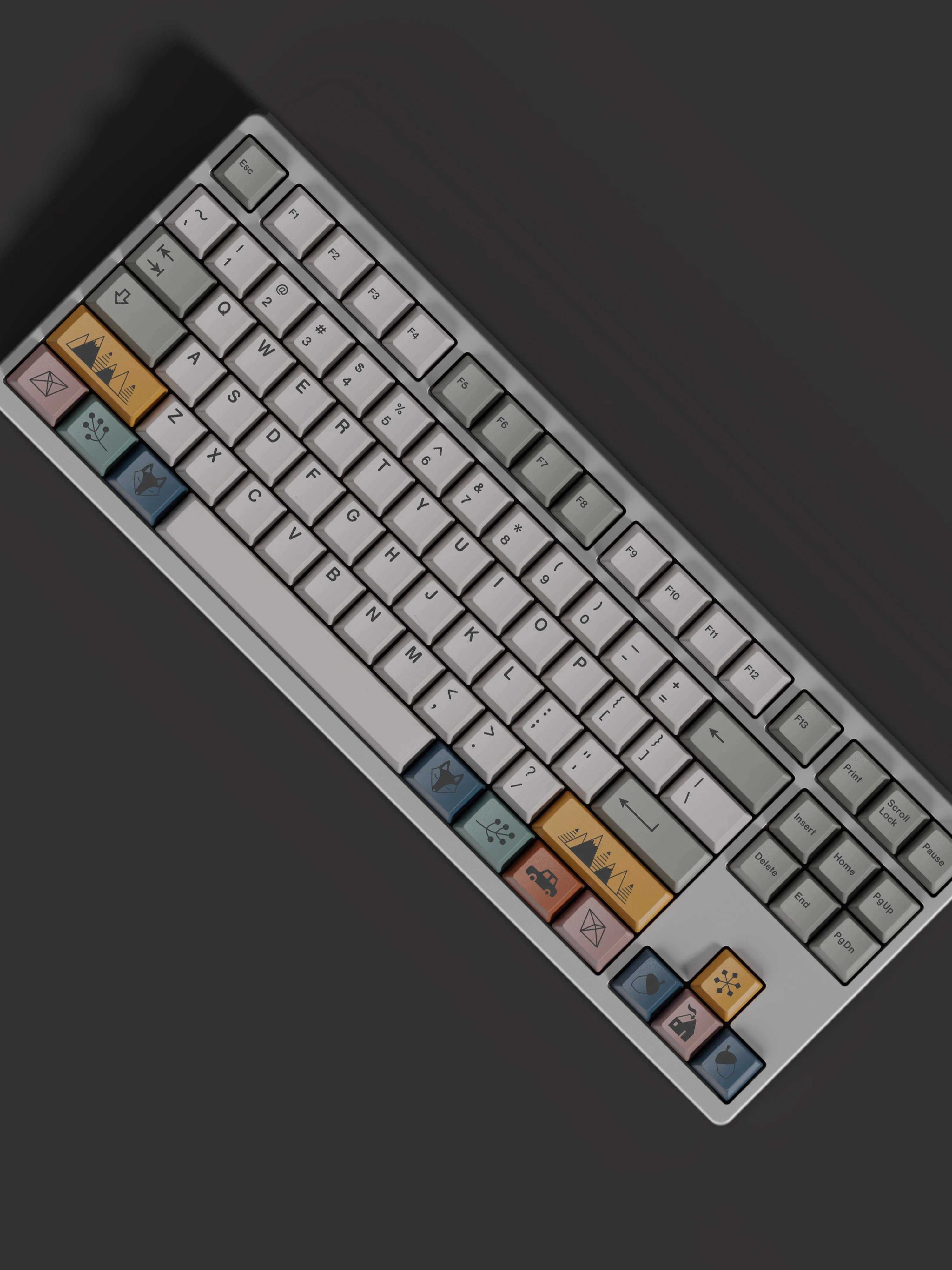 Scandi-teclas PBT personalizadas para teclado mecánico, teclas, perfil de cereza, DYE-SUB, 146 teclas