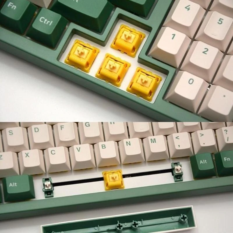 Cap Switch Milky Yellow Switch Extras 3pin RGB Linear 50g stem Switch best sale